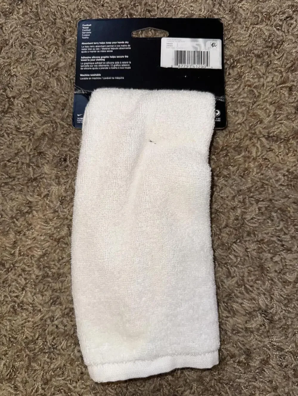 Nike Alpha Football Quarterback White Black Towel